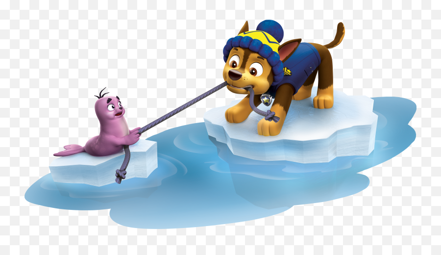 Chase Having Fun Paw Patrol Clipart Png - Chase In The Snow Paw Patrol,Paw Patrol Png