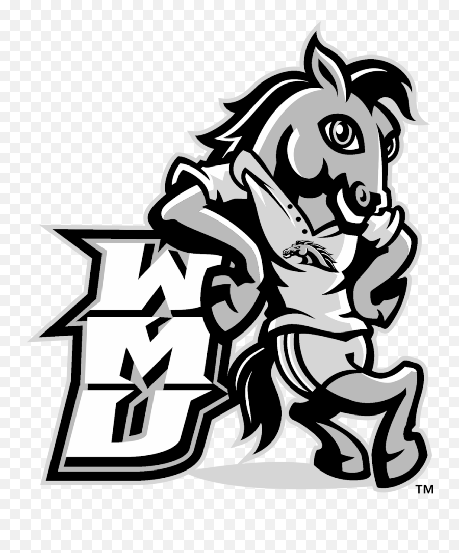 Wmu Broncos Logo Black And White 2 U2013 Brands Logos - Western Michigan University Logo Png,Broncos Icon