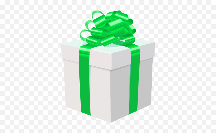White Gift Box Green Bow Icon 2 - Caja De Regalo Pdf Png,Green Bow Png