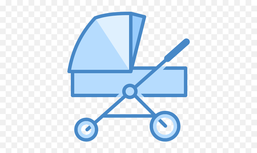 Boy Stroller Icon In Blue Ui Style Png Baby Carriage