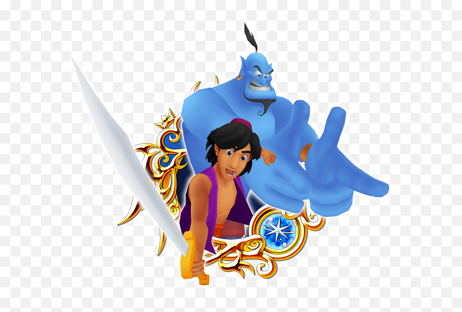 Aladdin Genie - Kingdom Hearts Union X Medals Png,Genie Png