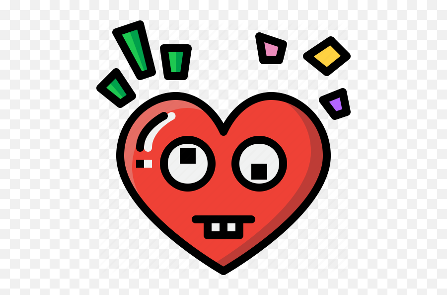 U0027heart Feeling Color Outlineu0027 By Tulpahn - Funny Heart Icon Png,Goofy Png