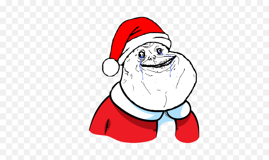 Christmas Alone - Meme Faces With Body Png,Forever Alone Png
