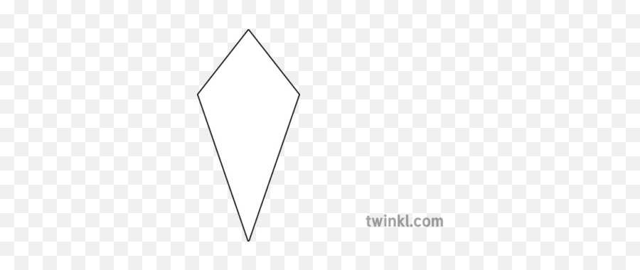 Kite Maths Cfe Shapes Ks1 Black And White Illustration - Twinkl Kite Shape Black And White Png,White Shape Png