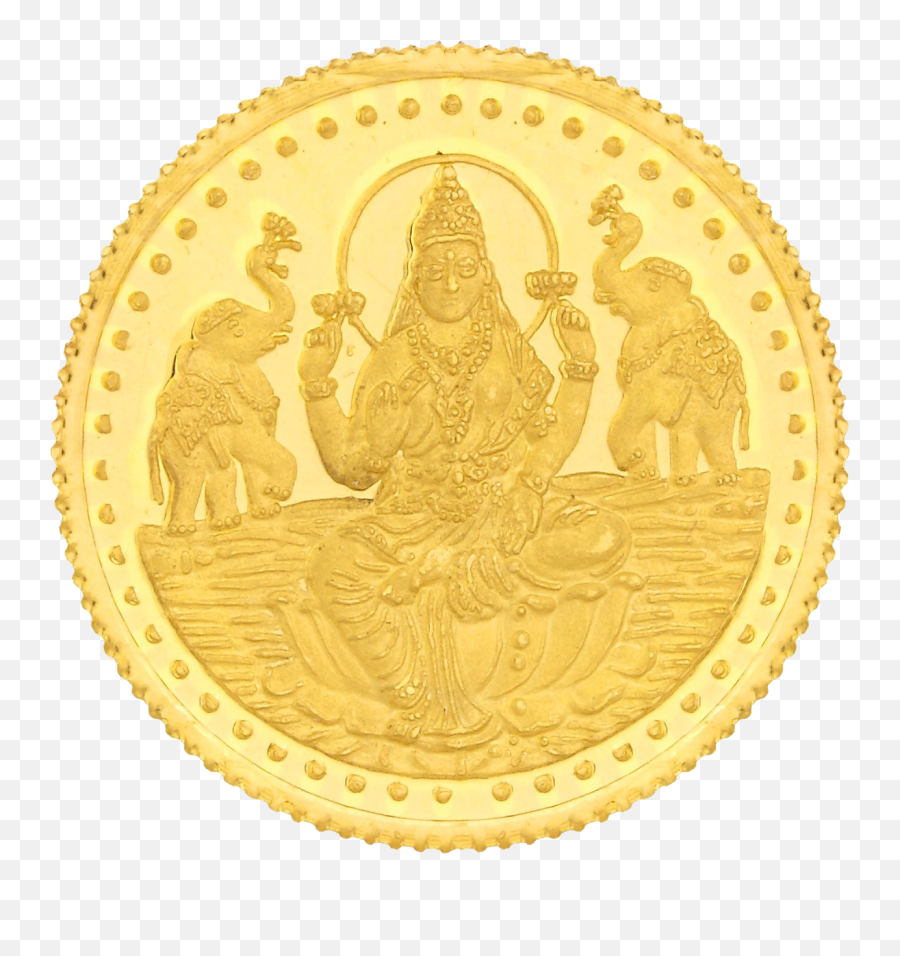 Lakshmi Gold Coin Png Image - 50 Grams Gold Coin,Coin Transparent