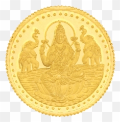 Lakshmi Gold Coin Png Image - 50 Grams Gold Coin,Coin Transparent