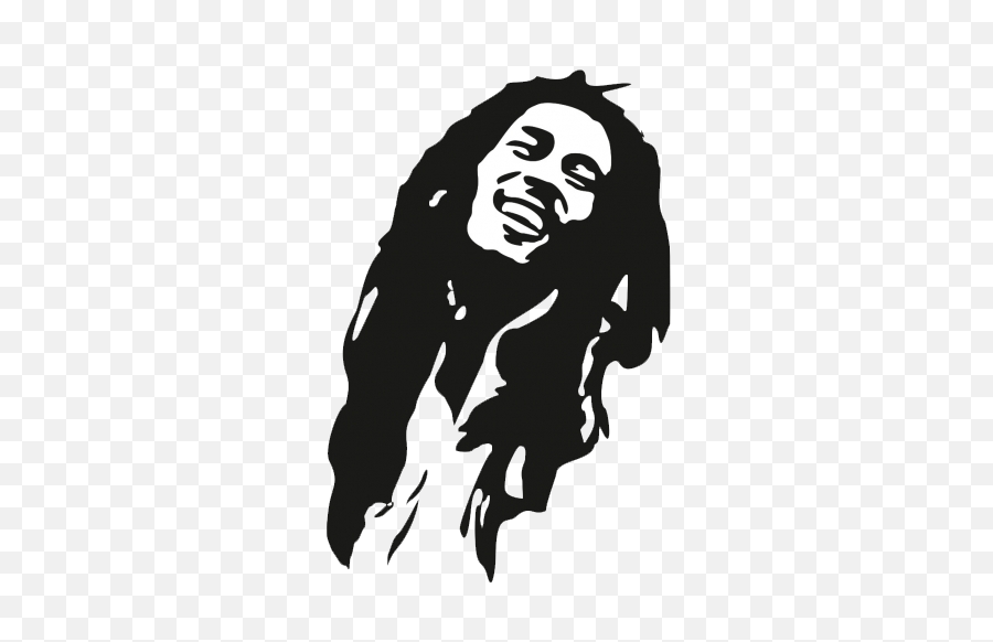 Bob Marley Vector Png Transparent - Bob Marley Silhouette,Bob Marley Png