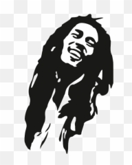 Bob Marley Vector Png Transparent - Bob Marley Silhouette,Bob Marley Png
