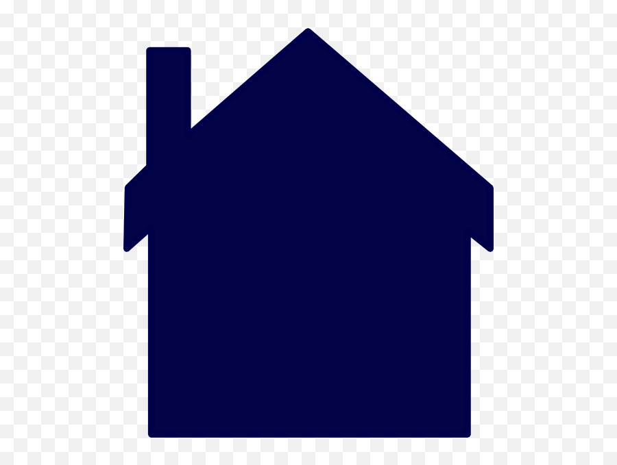 Blue House Outline Clipart - Dark Blue House Clipart Png,House Outline Png