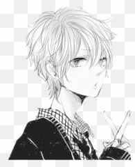 Dark Anime Boy Drawings - Cute png