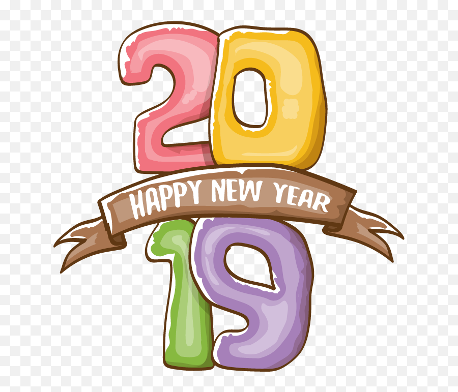 2019 Happy New Year 18 Vector - Vector Happy New Year 2019 Png,Happy New Year Logos
