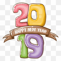 2019 Happy New Year 18 Vector - png