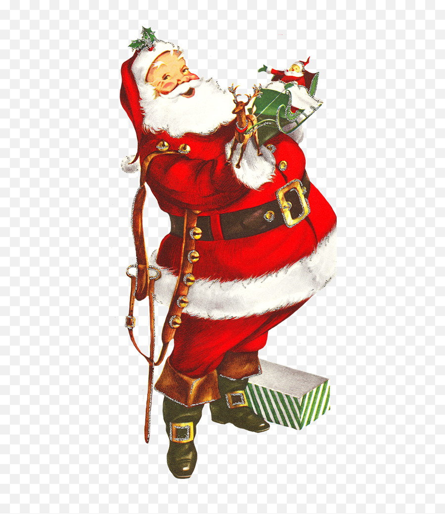 Vintage Santa Claus Png U0026 Free S 305543 - Png Transparent Background Vintage Christmas Clipart,Santa Claus Png