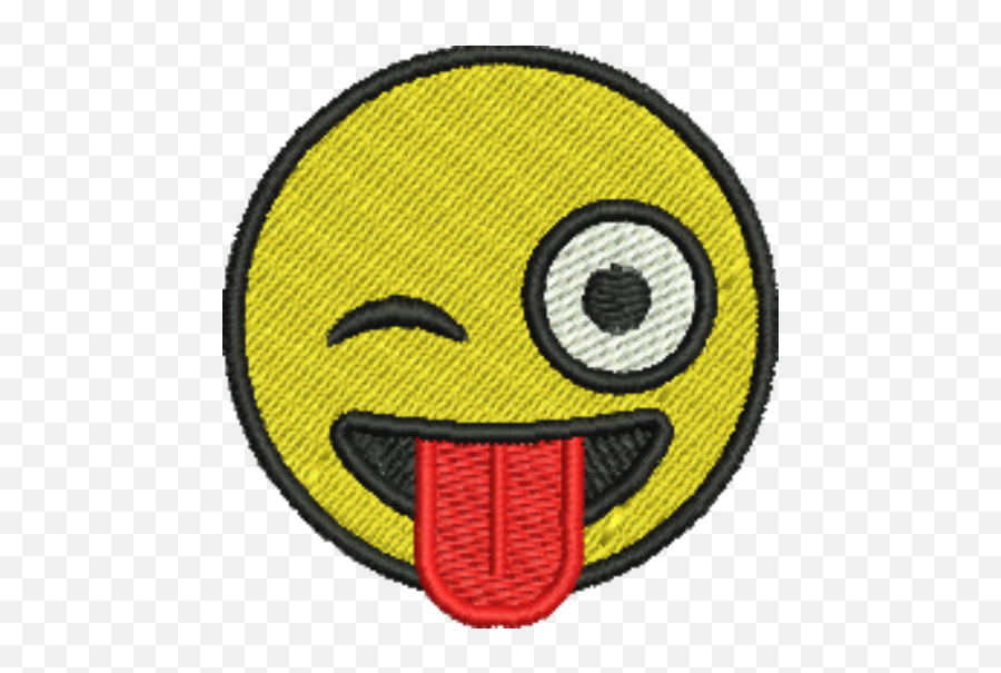 Emoji Stuck Out Tongue And Winking Eye Iron - On Patch Happy Png,Winking Emoji Png