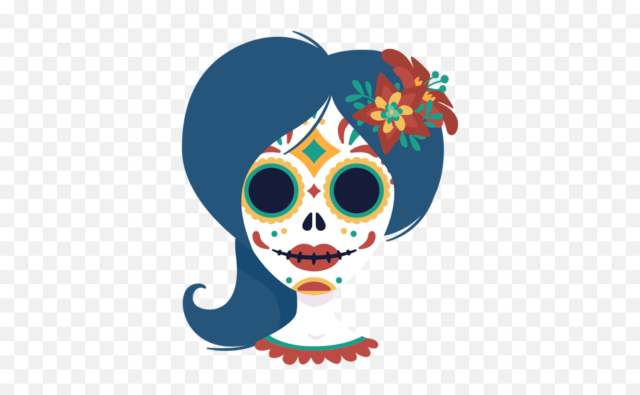 Day Of The Dead Woman Mask - Transparent Png U0026 Svg Vector File Day Of The Dead Transparent,Dead Png