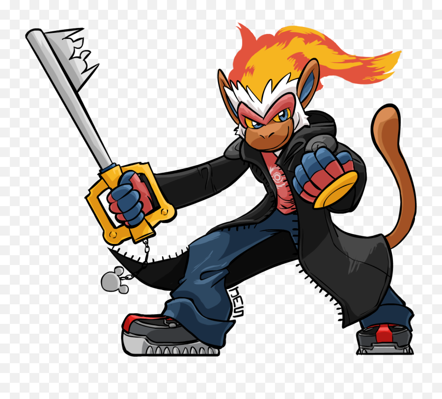 Infernape Is Roxasu0027 Organization Xiii Outfit - Cartoon Portable Network Graphics Png,Roxas Png