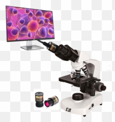 Lb - 229 Compound Lcd Digital Biological Microscope Labomed My Scope Png,Microscope Png