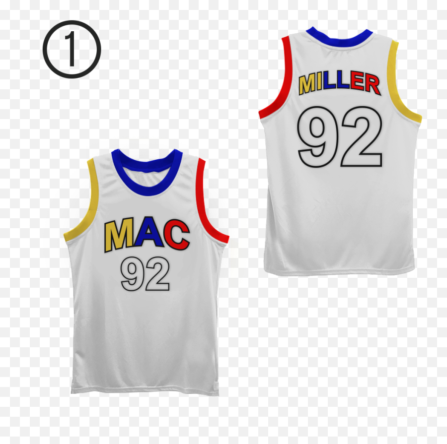 Mac Miller 92 White Basketball Jersey - Sleeveless Png,Mac Miller Logo