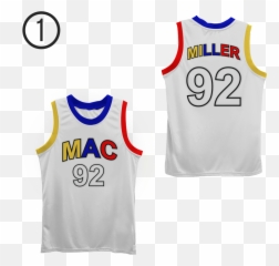 Mac Miller 92 White Basketball Jersey - Sleeveless Png,Mac Miller Logo