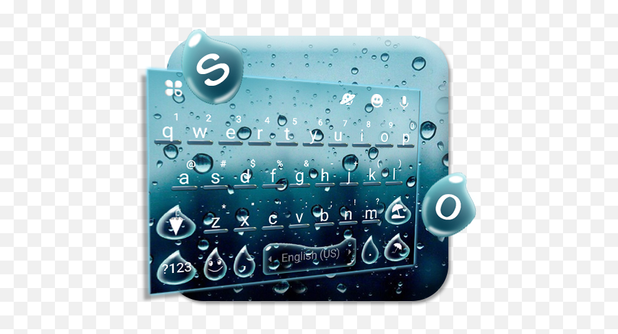Glass Water Drop Keyboard Theme - Apps On Google Play Dot Png,Water Drop Emoji Png