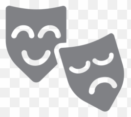 Theater Masks Flat Icon - Transparent PNG u0026 SVG vector file Mascaras De Teatro Transparente Png