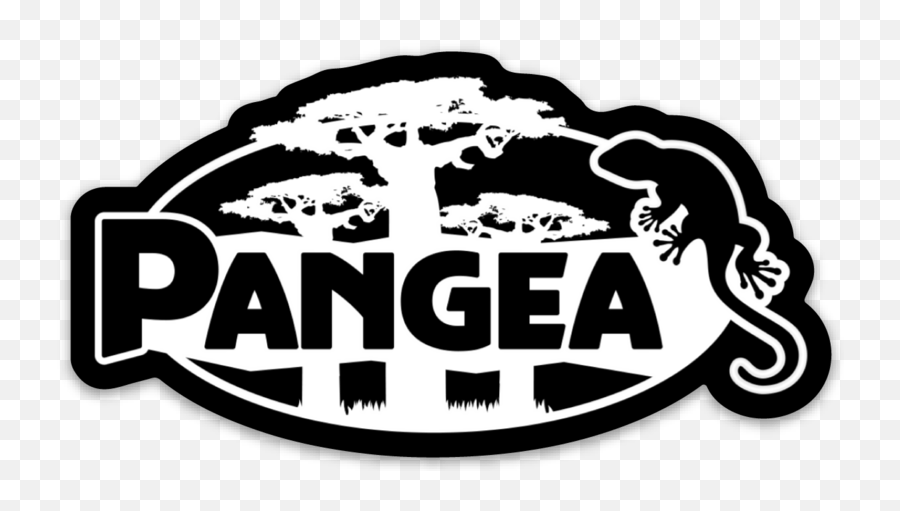 Pangea Black U0026 White Logo Sticker - Automotive Decal Png,Black And White Tree Logo