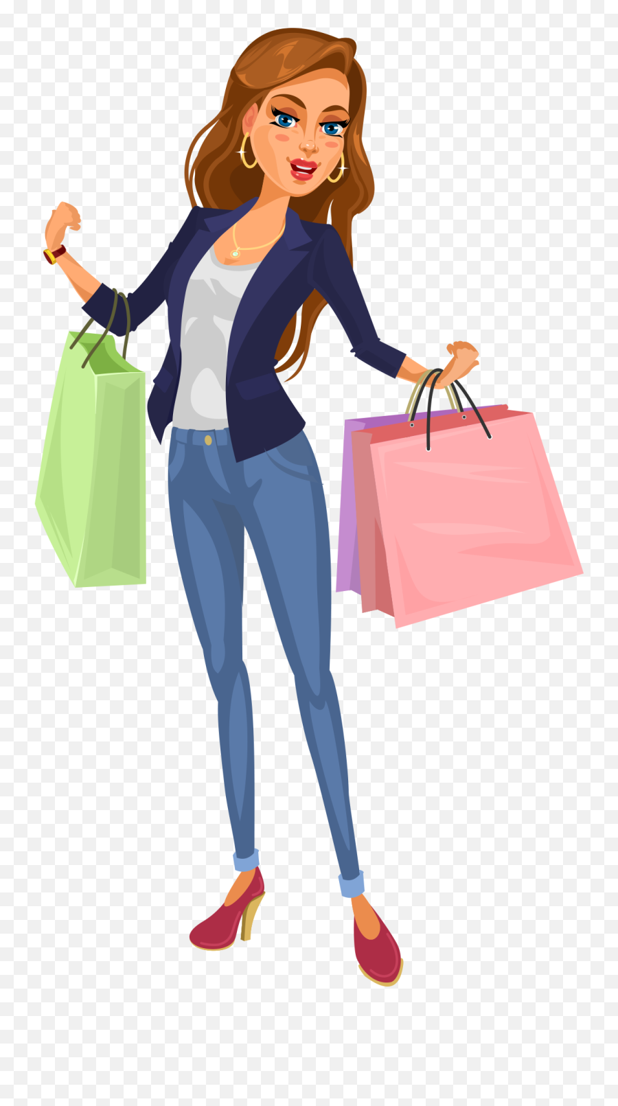 Shopping Girl Png Image Free Download Searchpngcom - Girl With Shopping Bags Png,Person Png