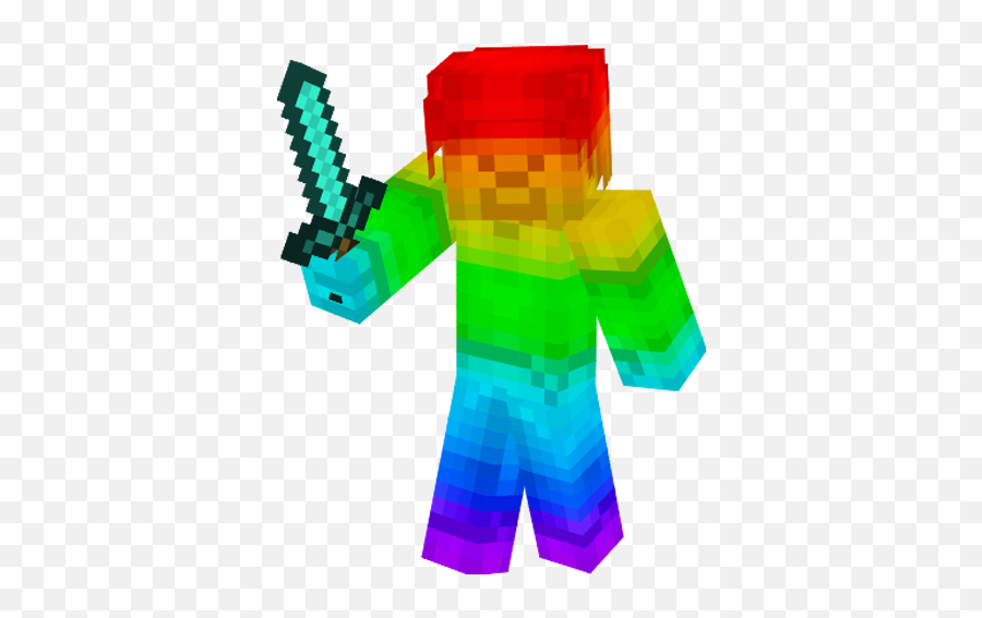 App Insights Rainbow Steve Skin For Mcpe Apptopia - Minecraft Rainbow Steve Skin Png,Steve Transparent