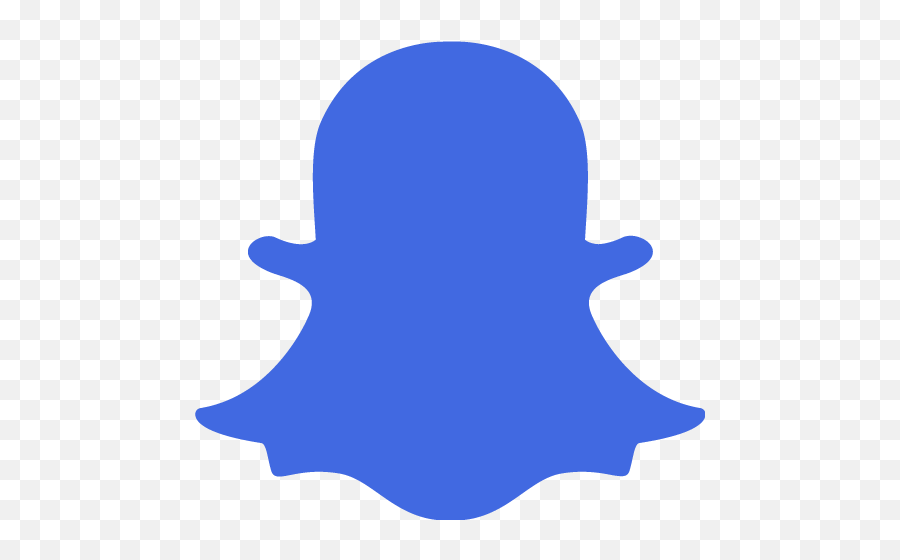Royal Blue Snapchat 2 Icon - Free Royal Blue Social Icons Snapchat Icon Black Png,Snapchat Logo Transparent