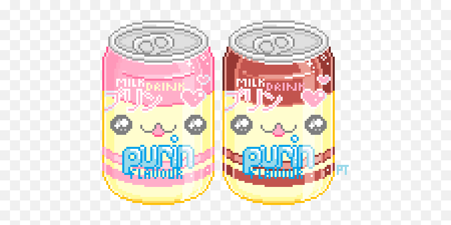 Soft And Fluffy Anime Pixel Art Food - Kawaii Soda Pixel Art Png,Kawaii Pixel Png