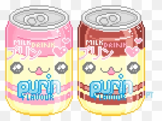 Soft And Fluffy Anime Pixel Art Food - Kawaii Soda Art png