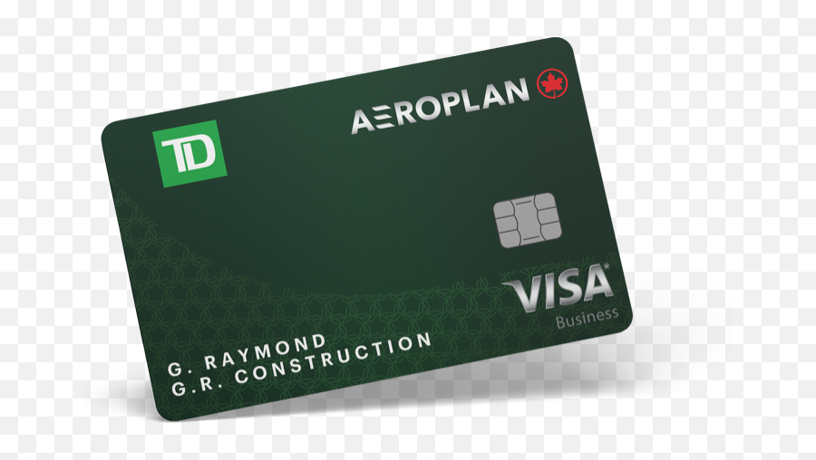 Td Aeroplan Visa Business Credit Card - Td Aeroplan Business Visa Png,Small Facebook Icon For Business Cards