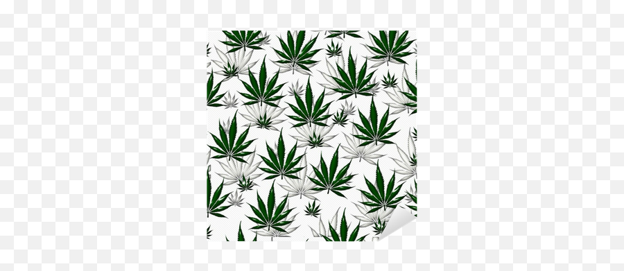 Green Marijuana Leaf Pattern Repeat Background Sticker U2022 Pixers We Live To Change - Worek Zioo Png,Pot Leaf Transparent Background