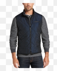 Pronto Uomo Navy Modern Fit Diamond - Long Sleeve png