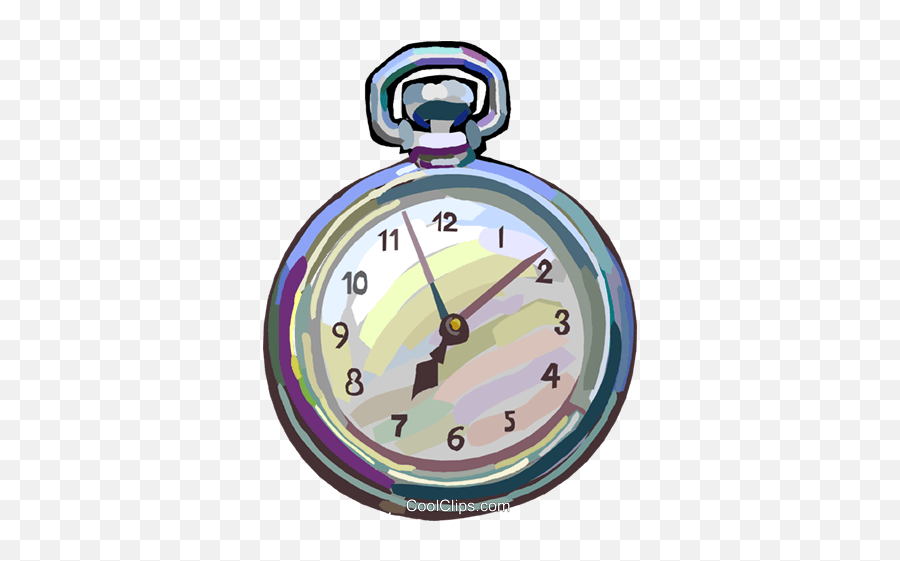 Pocket Watch Royalty Free Vector Clip Art Illustration - Alarm Clock Png,Pocket Watch Png