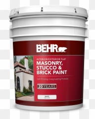 Interior Exterior Masonry Stucco And Brick Flat Paint - Behr E600 Pr670 png