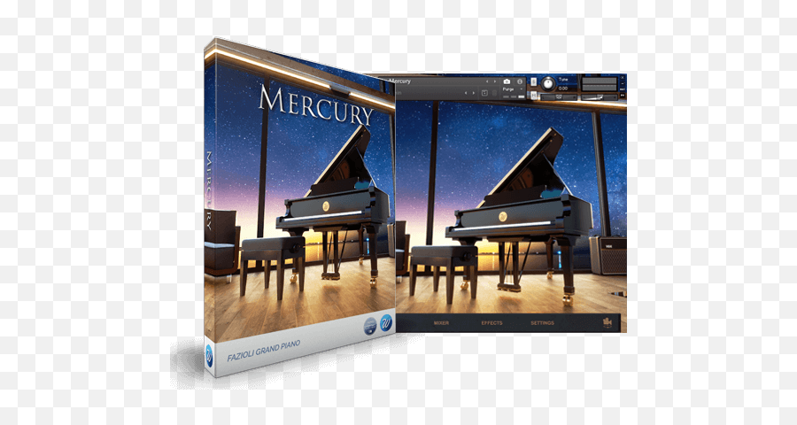 Mercury - Iconic Fazioli Grand Piano Kontakt Instrument Wavesfactory Mercury Lite Png,Piano Transparent