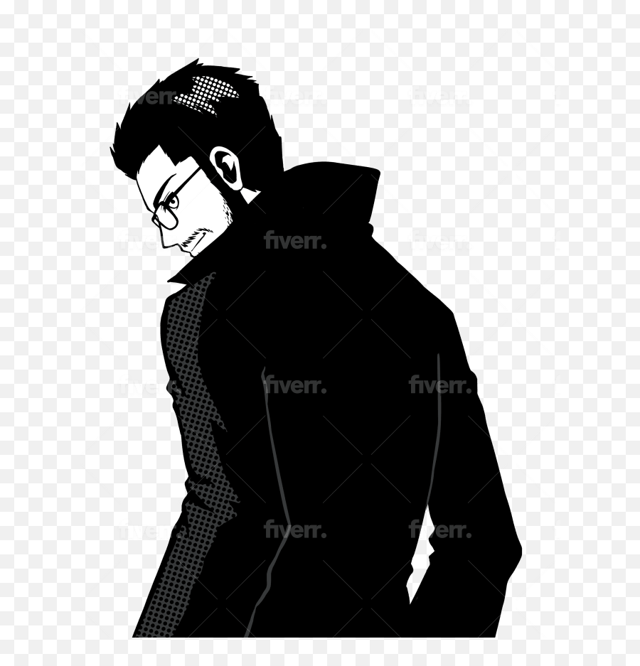 Draw A Persona 5 Style Portrait By Vellaude Fiverr - For Men Png,Persona Game Icon