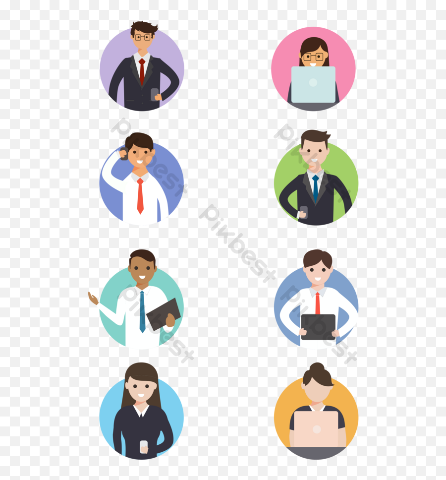 Fashion Business People Icon Vector Psd Free Download - Worker Png,People Icon Images