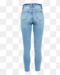 Khloe Hi Crop Jean In Mid Blue Bardot - For Women png