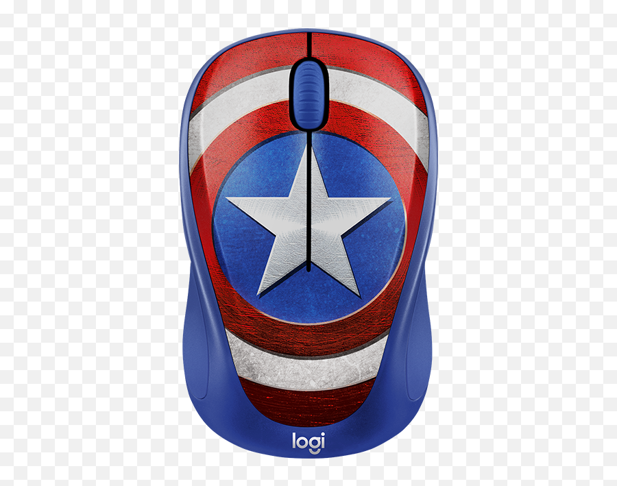 M238 Marvel Collection Wireless Mouse - Logitech Marvel Wireless Mouse Png,Capitan America Logo