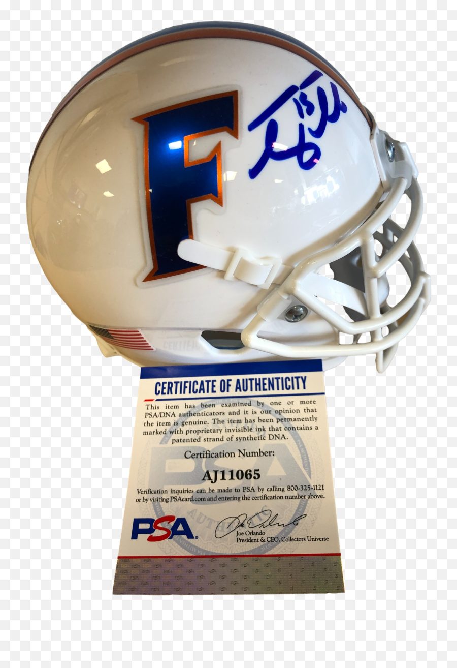 Florida Gators Tim Tebow Autographed Signed White Mini Helmet - Psa W Coa Revolution Helmets Png,Riddell Speed Icon