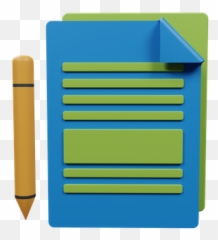 Pen And Paper Icon - Download in Colored Outline Style Horizontal png