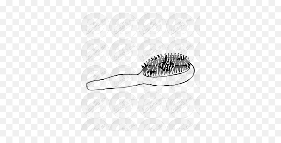 Hairbrush Outline For Classroom Therapy Use - Great Toothbrush Png,Hairbrush Png
