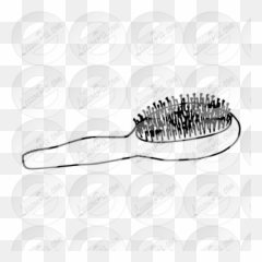 Hairbrush Outline For Classroom Therapy Use - Great Toothbrush Png,Hairbrush Png
