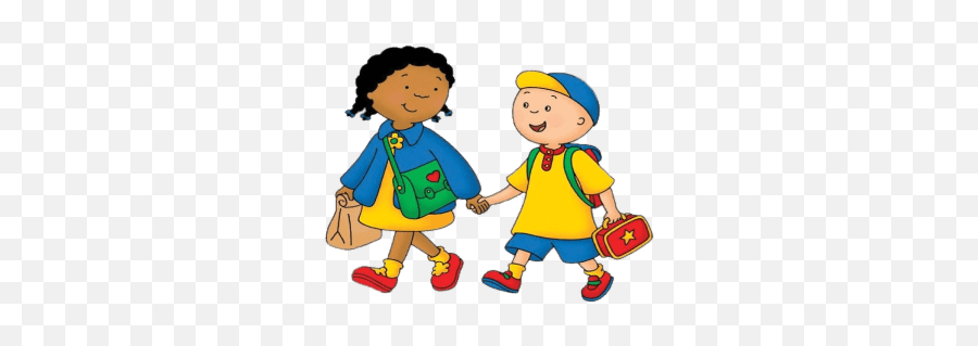 Caillou And Clementine Walking Png