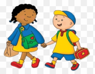 Caillou And Clementine Walking Png