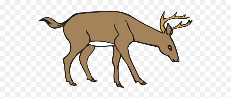 Deer Siluet Pictures Whitetail Silhouette Running - Deer Eating Grass Cartoon Png,Running Clipart Png