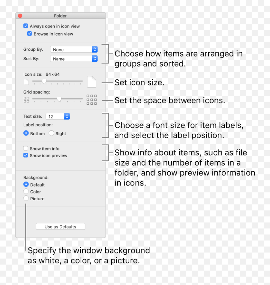 Change Options For Icon List Column Or Gallery View In - Grid Spacing Macbook Png,Text Icon Png