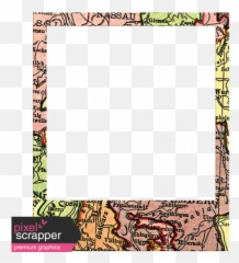 Toolbox Frames - Polaroid Map 15 graphic by Janet Vintage Scrapbook png